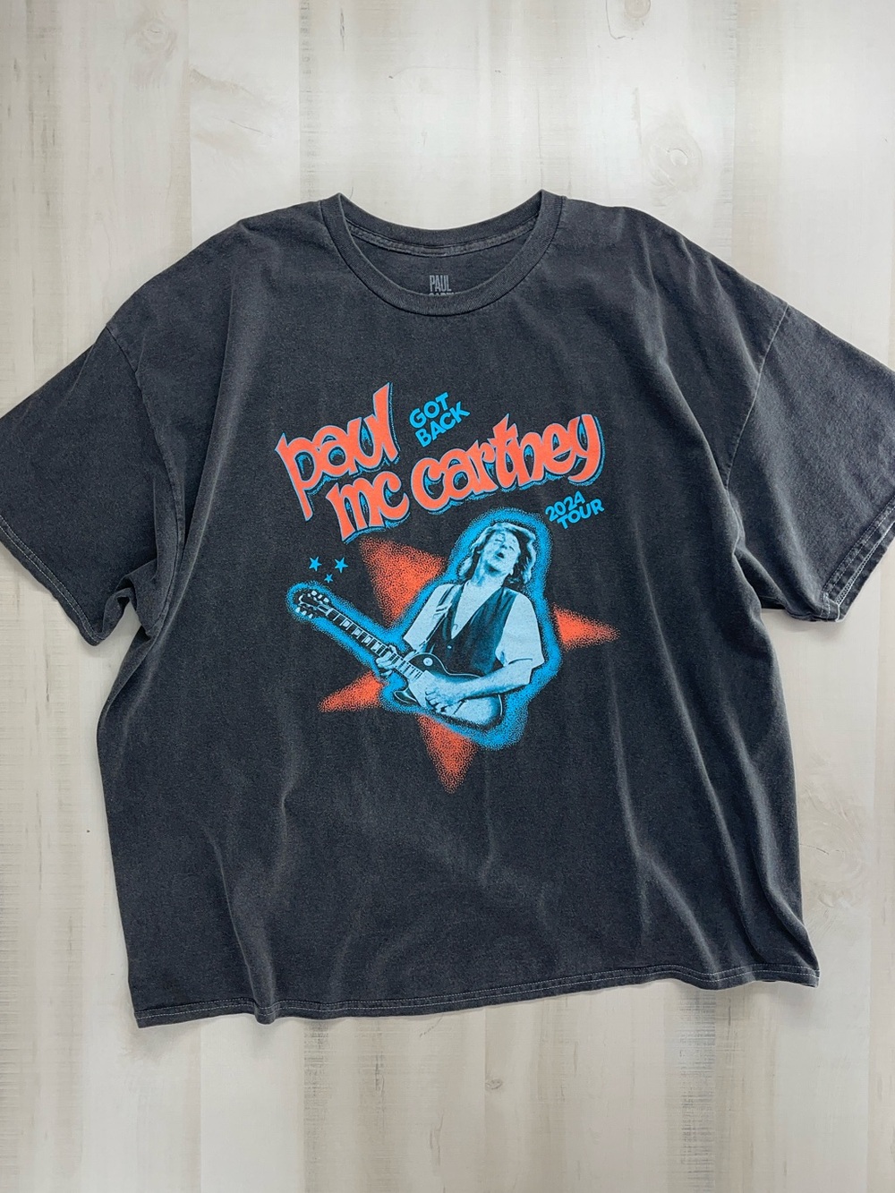 2024 PAUL MCCARTNEY tour soft tee shirt T-shirt top gray got back tour 2XL